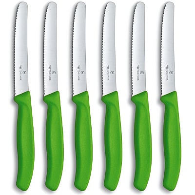 Victorinox Table Cutlery Knife Set Green (6 pieces)