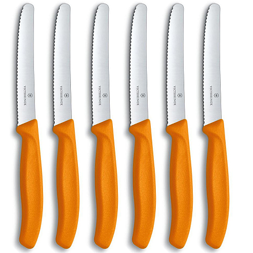 Victorinox Table Cutlery Knife Set Orange (6 pieces)
