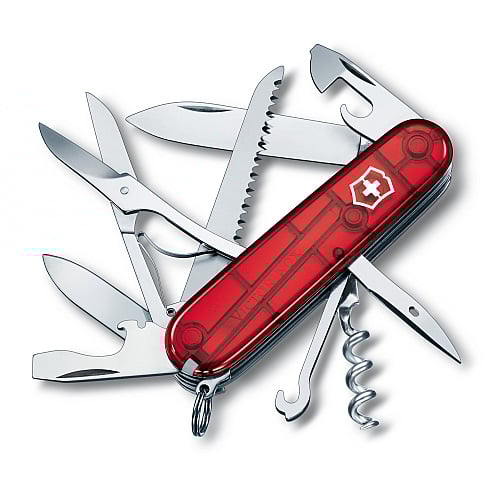 Victorinox Huntsman Red Transparent