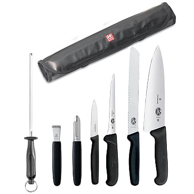 Knife folder with Victorinox knives 8 Piece Knife folder with Victorinox knives 8 Piece
