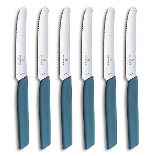 Victorinox Swiss Modern Table Cutlery Carving Knife Blue (6 pieces)