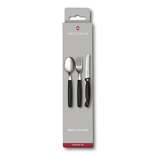 Victorinox 3-Piece Cutlery Set Black