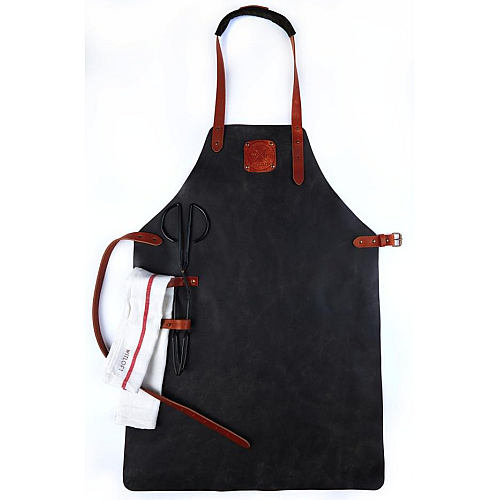 witloft leren schort zwart xl