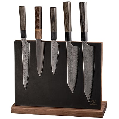 Wunschleder Magnetisch Messenblok Walnotenhout Zwart