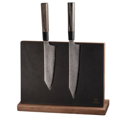 Wunschleder Magnetisch Messenblok Walnotenhout Zwart