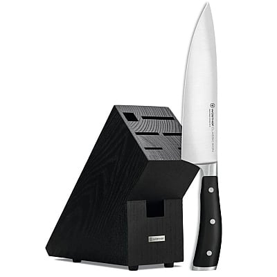 Wusthof Classic Ikon Chef's Knife 20 cm + Black Knife Block for 6 Parts