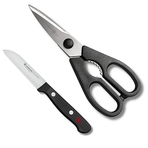Wusthof Kitchen Scissors + Gourmet Vegetable Knife