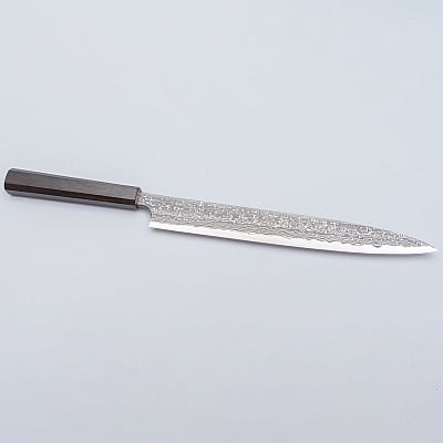 Yauji Yoshihiro Aogami #2 Damast Yanagiba 30 cm