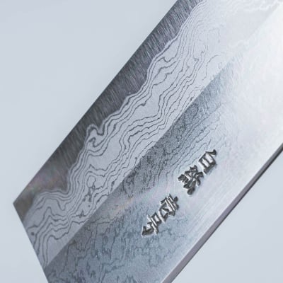 Yoshikazu Tanaka Shirogami #1 Damast Ebony Gyuto 24 cm