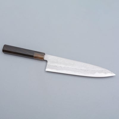 Yoshikazu Tanaka Shirogami #1 Damast Ebony Gyuto 21 cm