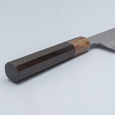 Yoshikazu Tanaka Shirogami #1 Damast Ebony Gyuto 21 cm