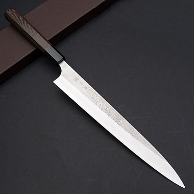 Yoshimi Kato Aogami Super Nashiji Wenge Sujihiki 27 cm