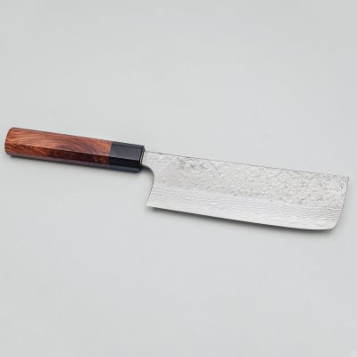 Yoshimi Kato VG10 Tsuchime Damast Rosewood Nakiri 16.5 cm