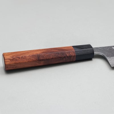 Yoshimi Kato VG10 Tsuchime Damast Rosewood Nakiri 16.5 cm
