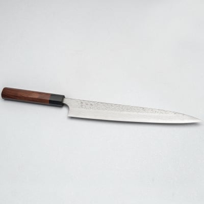 Yoshimi Kato VG10 Tsuchime Damast Rosewood Sujihiki 27 cm