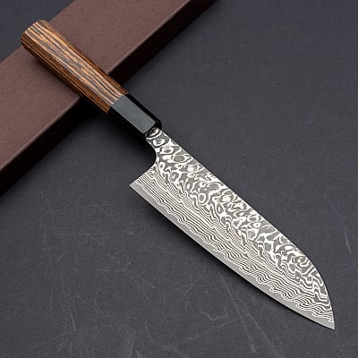Yoshimi Kato SG2 Damast Wenge Santoku 