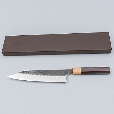 Yoshimi Kato Aogami Super V Tsuchime Rosewood Kiritsuke 21 cm