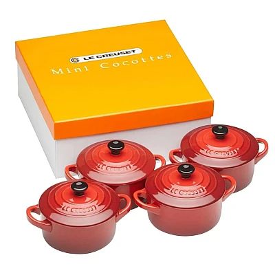 Le Creuset Cocotte Cherry Red 4 pieces