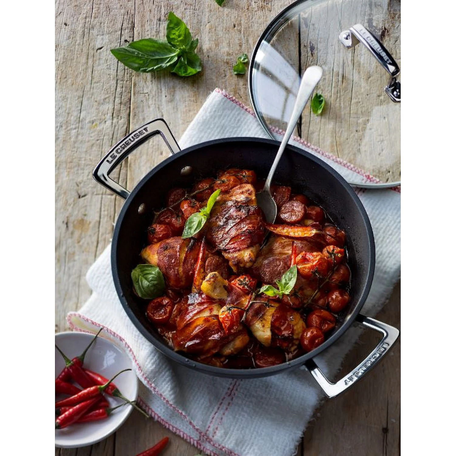 Le Creuset TNS Les Forgees Provencaalse Sauteerpan 24 cm
