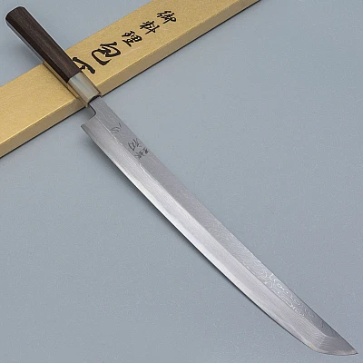 Yamawaki Hamono Aogami Damast Ebony Sakimaru Takohiki 36 cm