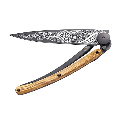 Deejo Zakmes Zwart Celtic Jeneverbes Hout 