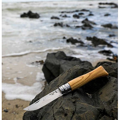 Opinel Zakmes met Olijfhout no. 8 Roestvrij