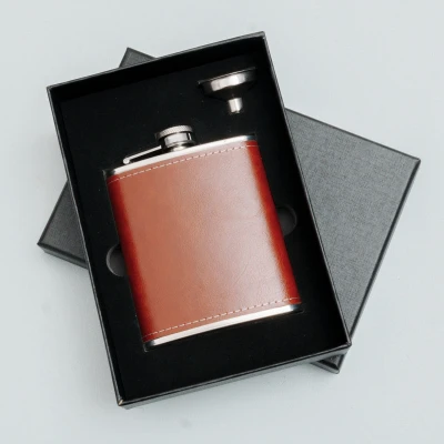  Zakflacon Met Bruin Kunstleer 240 ml