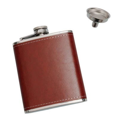  Zakflacon Met Bruin Kunstleer 240 ml