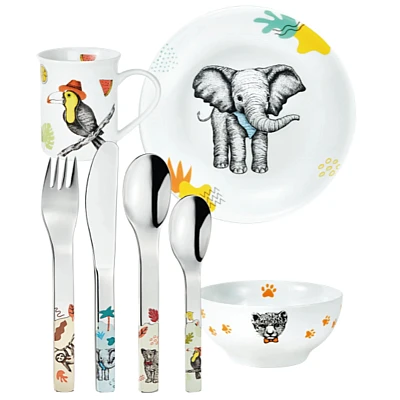 Kinderbestek Natura Wilde Dieren 7-delig