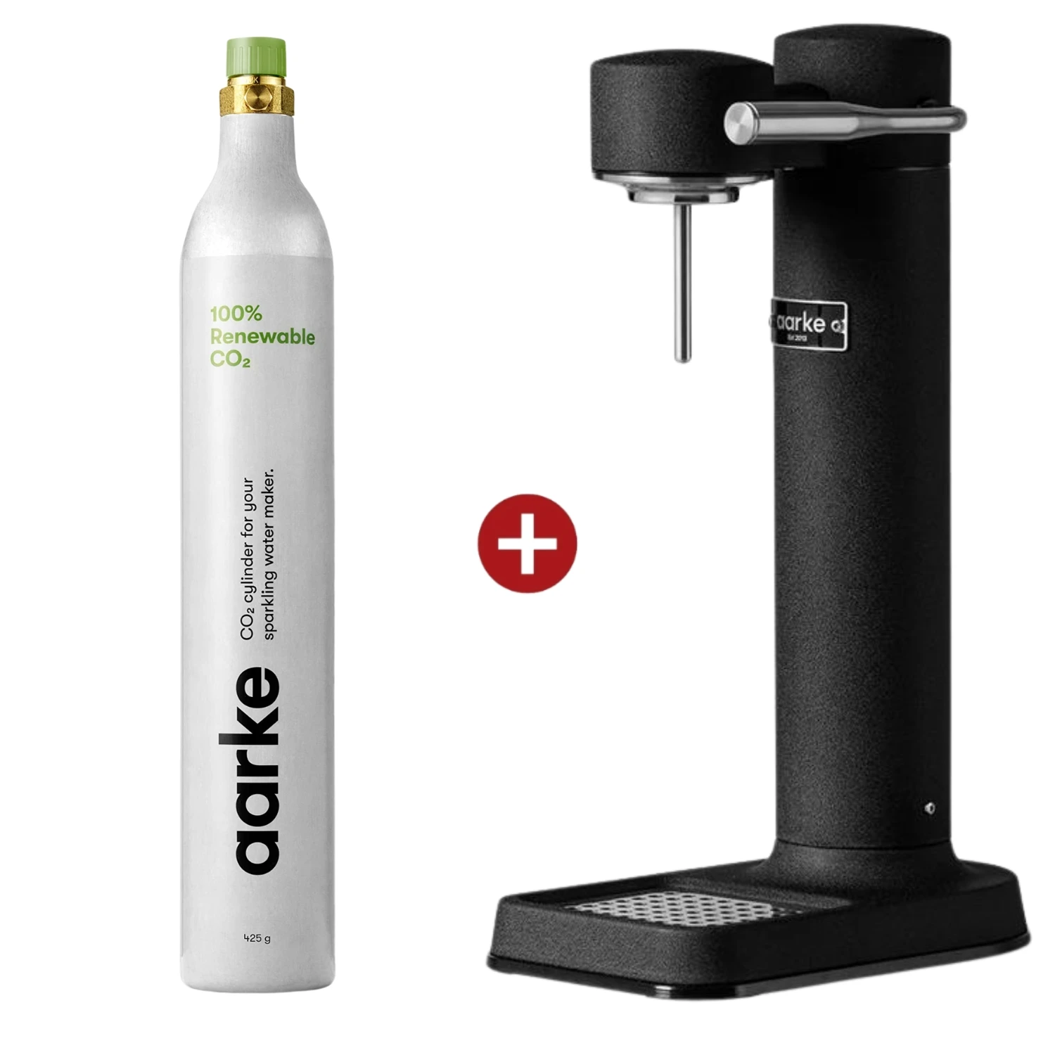 Aarke Carbonator 3 Matte Black With Cylinder - AA1018 cylinder