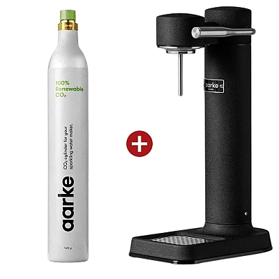 Aarke Carbonator 3 Mat Zwart Met Cilinder