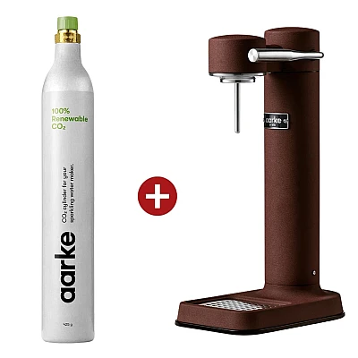 Aarke Carbonator 3 Burgundy Met Cilinder
