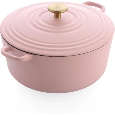 BK Bourgogne Gietijzeren Braadpan Blush Pink 28 cm