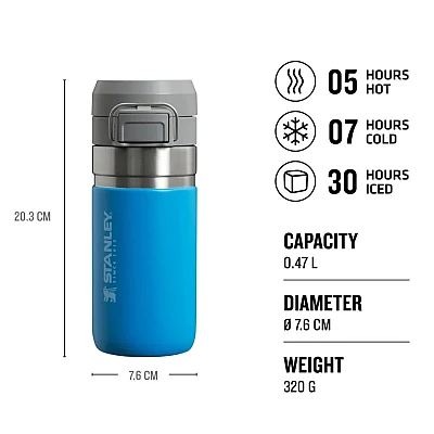 Stanley The Quick Flip Waterfles 470 ml Azure