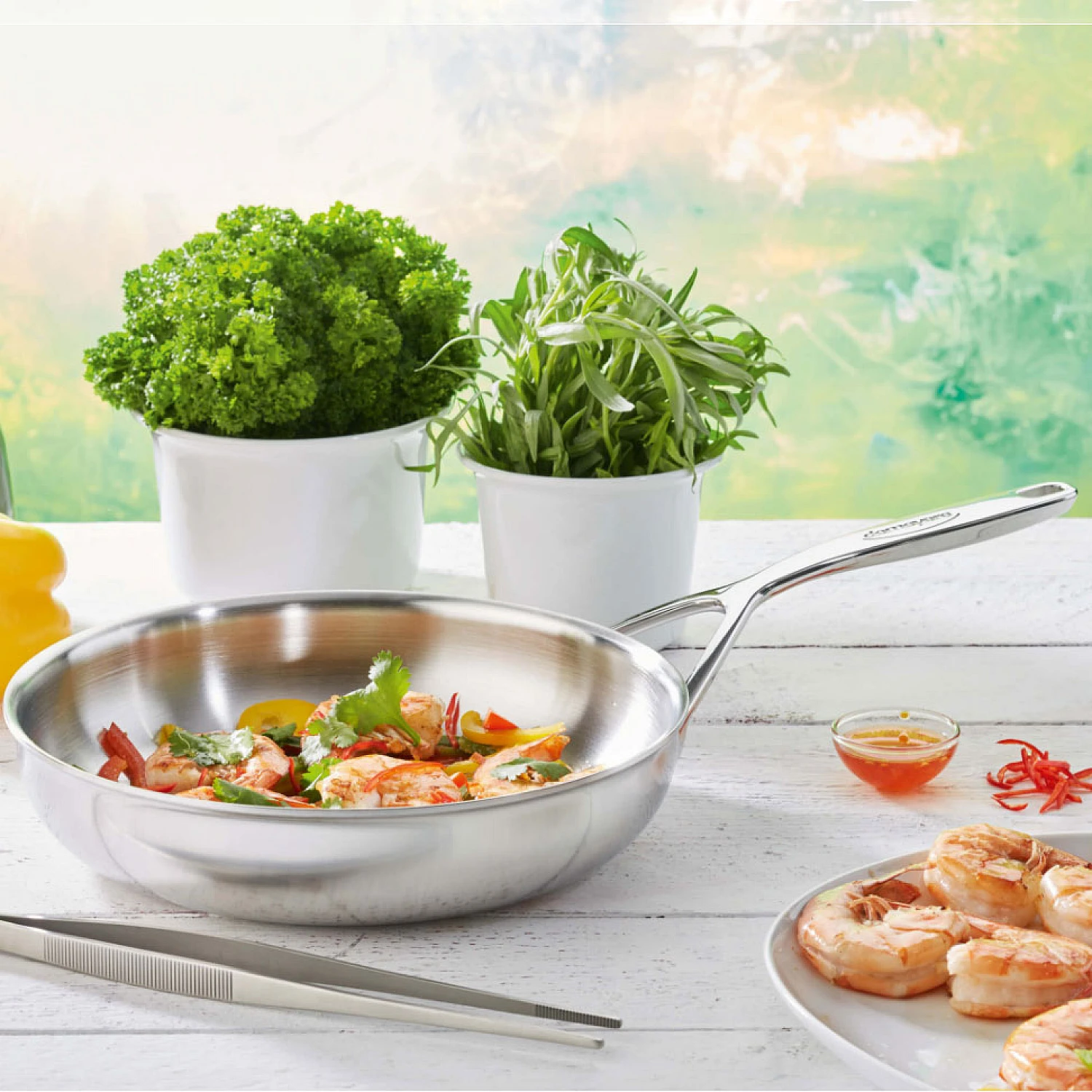 Padella Demeyere Multiline 28 Cm – 7 Strati, Acciaio Inox, Adatta A Induzione, Silvinox