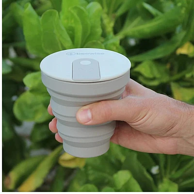 Beewise Opvouwbare Reisbeker Lichtgrijs 355ml