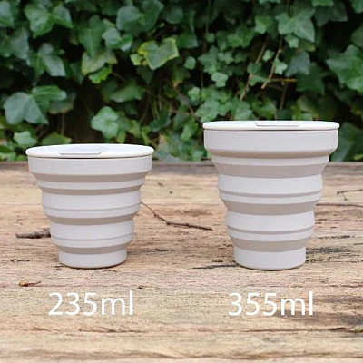 Beewise Opvouwbare Reisbeker Lichtgrijs 355ml