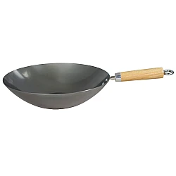 Dexam Professionele Wok Carbon Staal 30 cm Dexam Professionele Wok Carbon Staal 30 cm