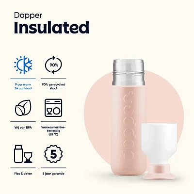 Dopper Isoleerfles Pebble Peach 580 ml