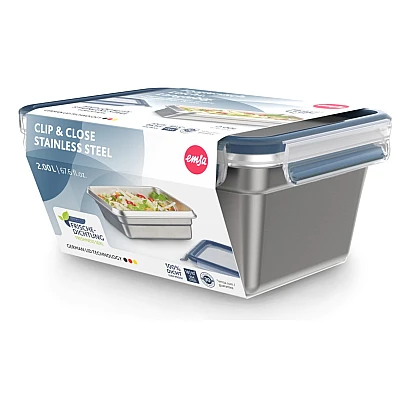 Tefal Clip & Close Freshness box stainless steel 2000 ml
