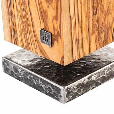 Olive Forged Messenset 4 delig + Roterend Messenblok