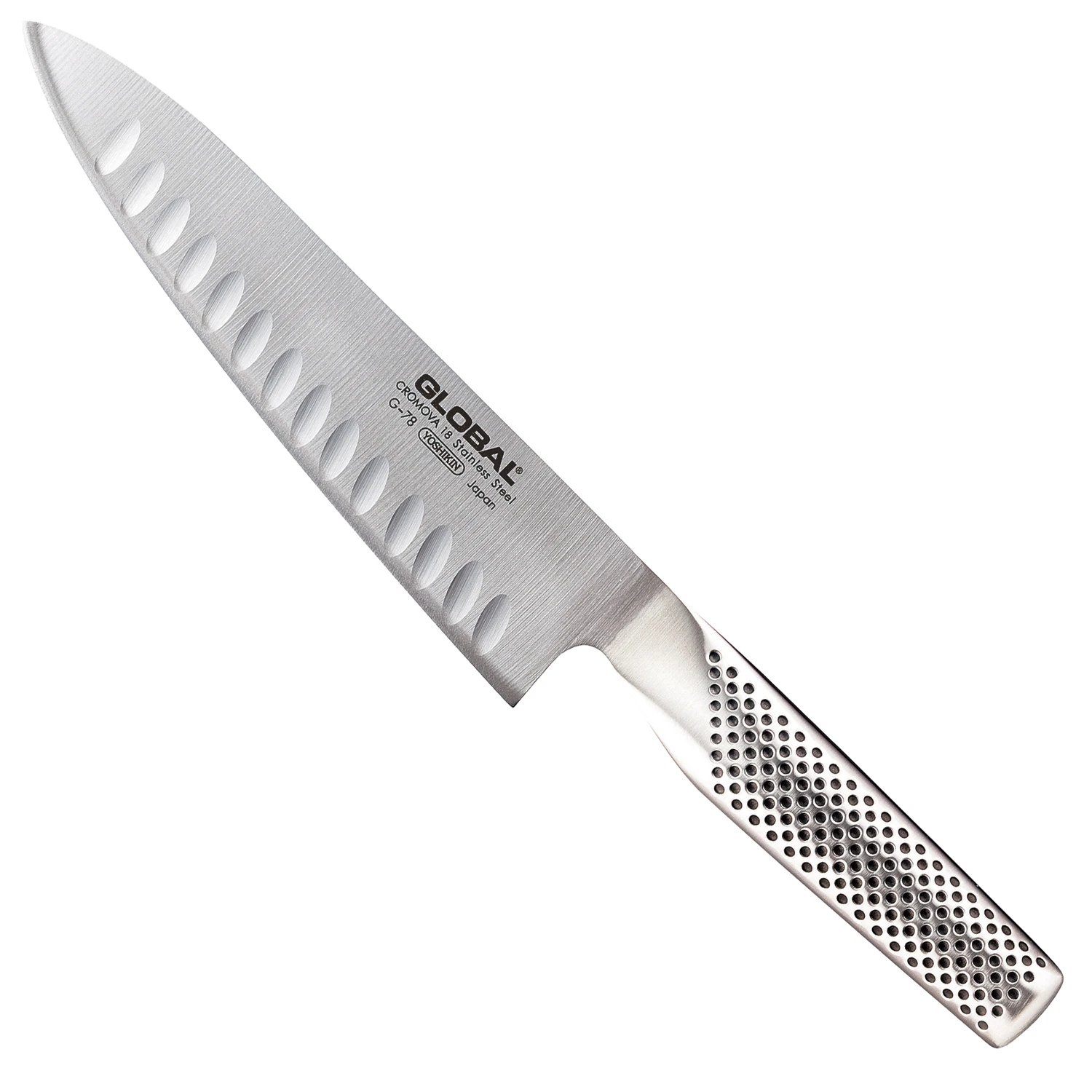Global G-62 Chef's knife 18 cm with dimples - Free Engraved