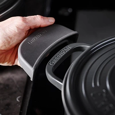 GreenPan Featherweights Kasserolle Schwarz 22 cm