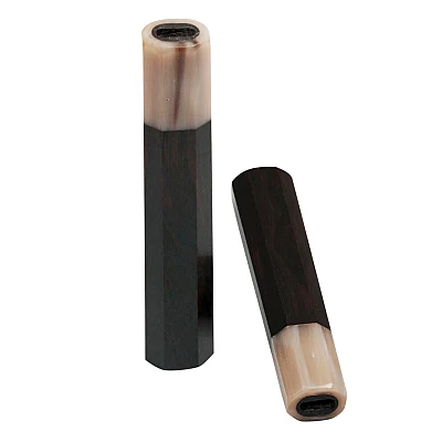 Handvat Ebony & Wit Hoorn 134 mm