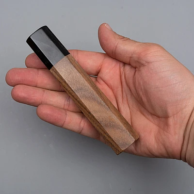 Handvat Walnoothout met Buffelhoorn 128 mm