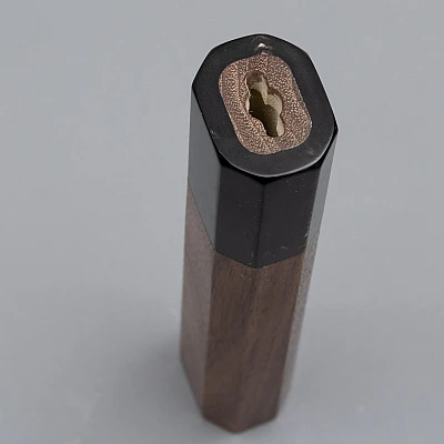 Handvat Walnoothout met Buffelhoorn 128 mm