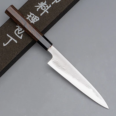 Hatsukokoro Komorebi Aogami 1 Damast Petty 15 cm