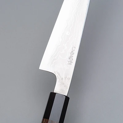 Hatsukokoro Komorebi Aogami 1 Damast Petty 15 cm