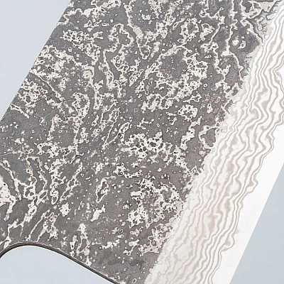 Hatsukokoro x Nigara Yorokobi Damast Chinese Cleaver 20 cm