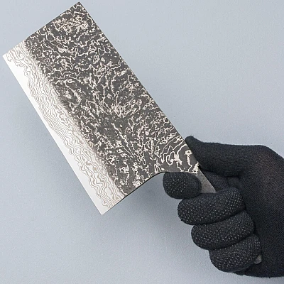 Hatsukokoro x Nigara Yorokobi Damast Chinese Cleaver 20 cm